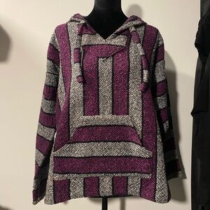 Authentic Handwoven Guatemalan Purple and Grey Sweater